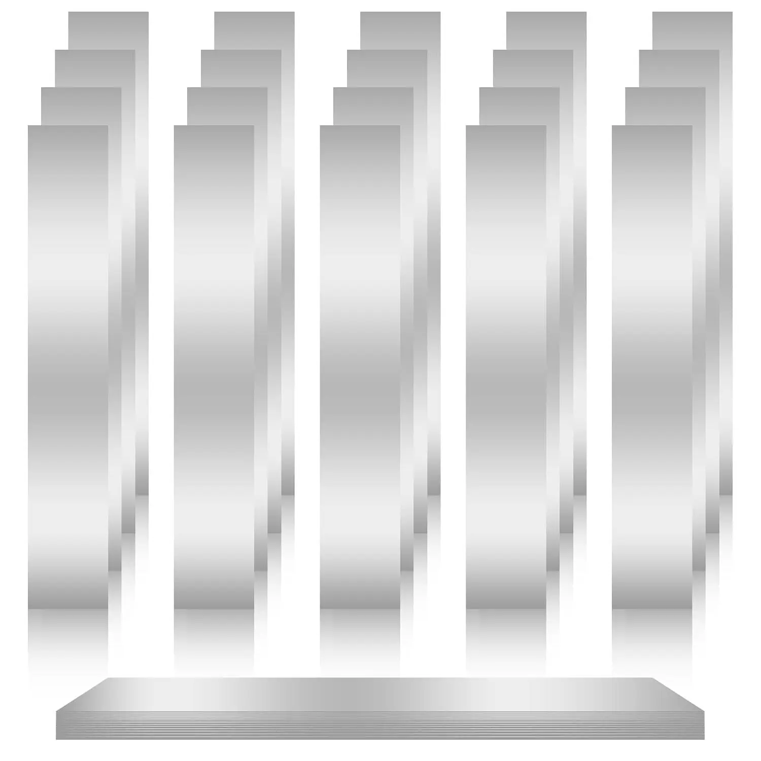 20 Pcs 304 Stainless Steel Shim Stock Assortment, 1" W x 6" L, 10 Sizes (0.0007", 0.001", 0.0015", 0.002", 0.003", 0.004", 0.005", 0.006", 0.008", 0.01") for Leveling, Gap Filler Trim Strip