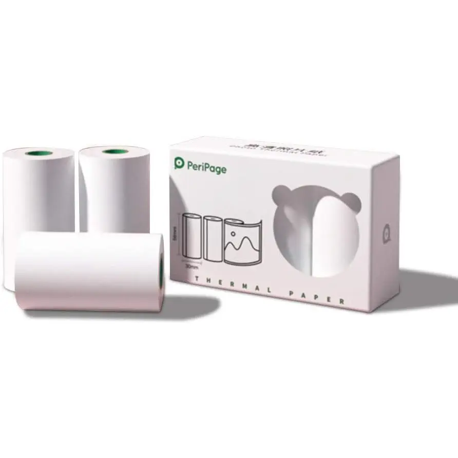 Peripage Mini Printer  Photo Paper, Photo Thermal Paper A6/A8 , Oilproof, Scratchproof, BPA Box Pack, 3 Roll,5.5m/roll