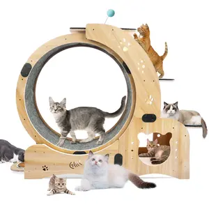 Aobtkel®Cat Wheel 6-in-1 Cat Exercise Wheel,Upgraded Cat Wheel Exerciser for Indoor Cats,Large Cat Treadmill,Cat Running Wheel with Silent Wheel,Cat Walking Wheel Cat Furniture Cat Toys