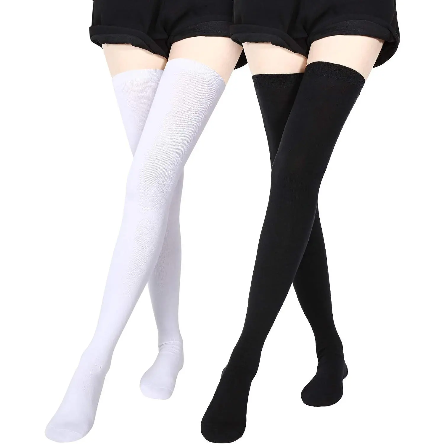 Extra Long Socks Thigh High Cotton Socks Extra Long Knee Boot Stockings for Women