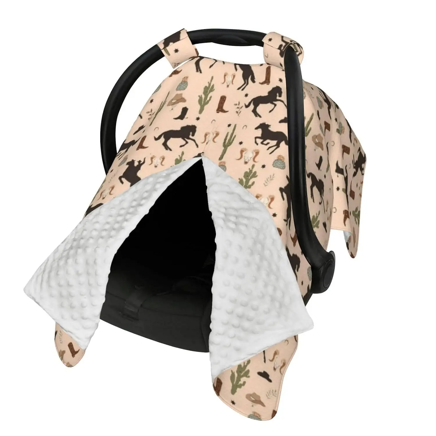 Car Seat Canopy Cover, Nursing Cover for Newborn, All-Season Stroller Cover(Gift)