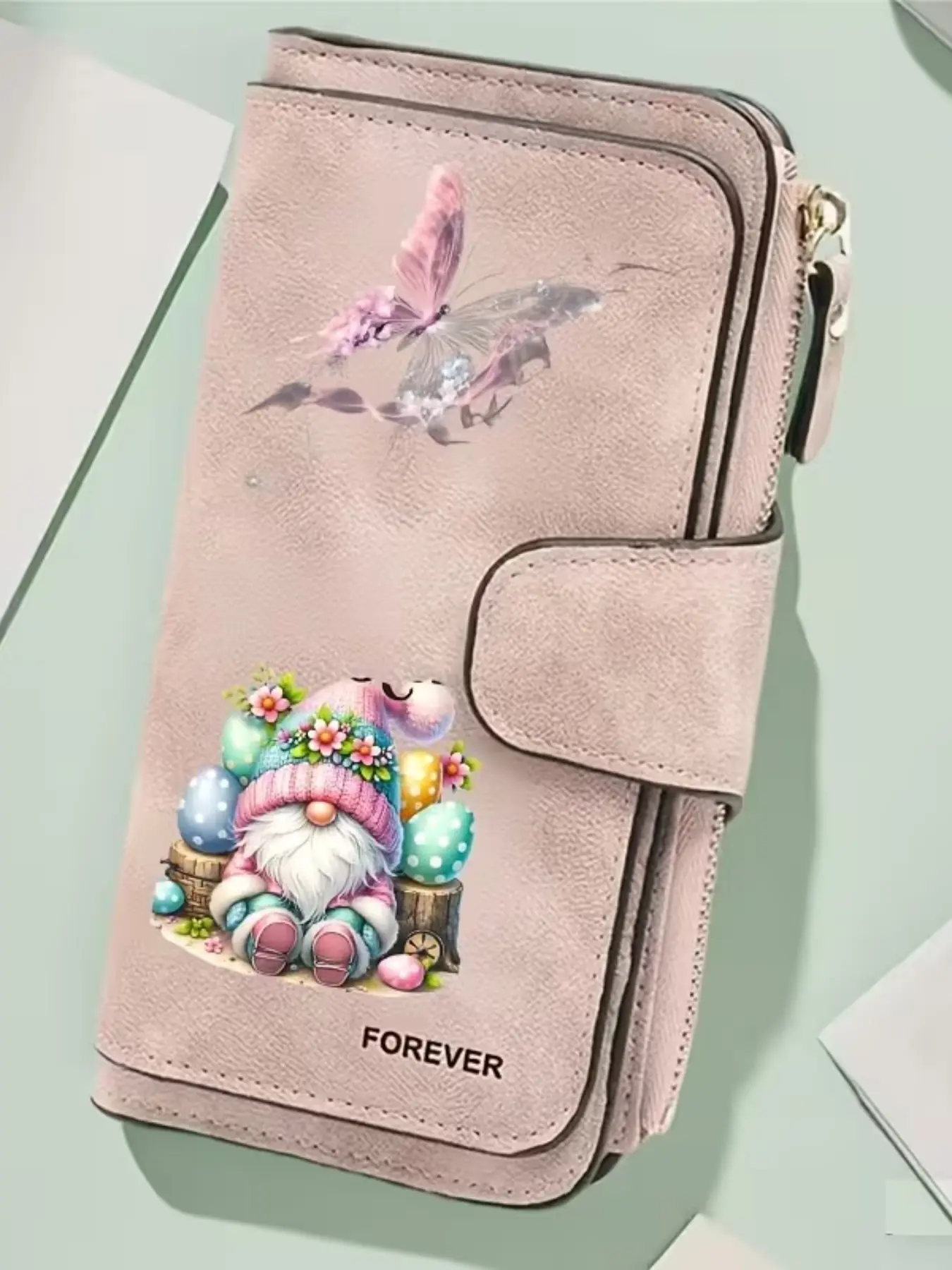 New Multi-Functional Ultra-Thin Women's Long Wallet, Ladies Wallet, Fashion Foldable Zipper Clasp Handbag, Portable Coin Purse, Christmas Gift