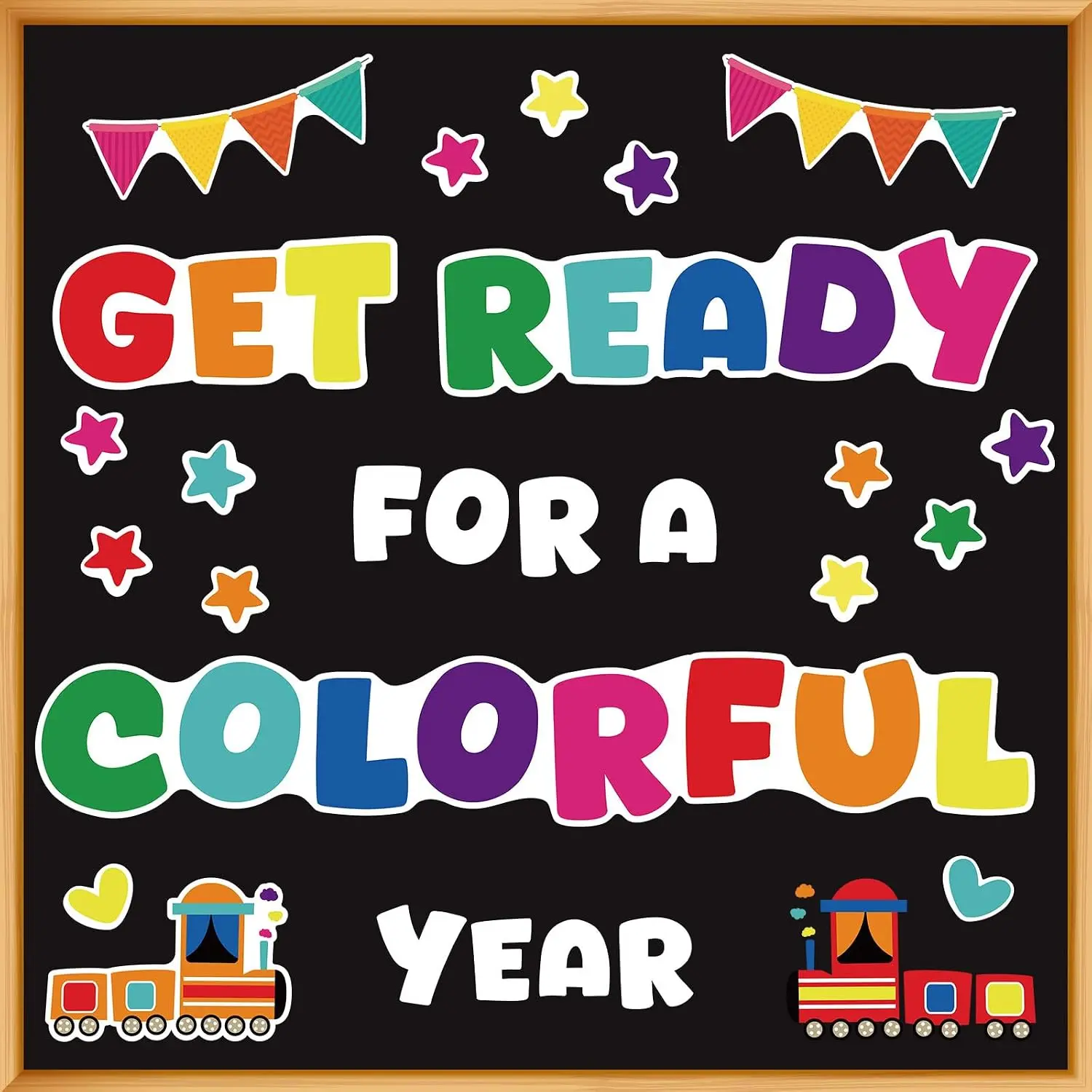 Classroom Bulletin Board Decoration Set Wall Door Decor Colorful Classroom Decorations for   Elementary Middle School(Get  for a Colorful Year)