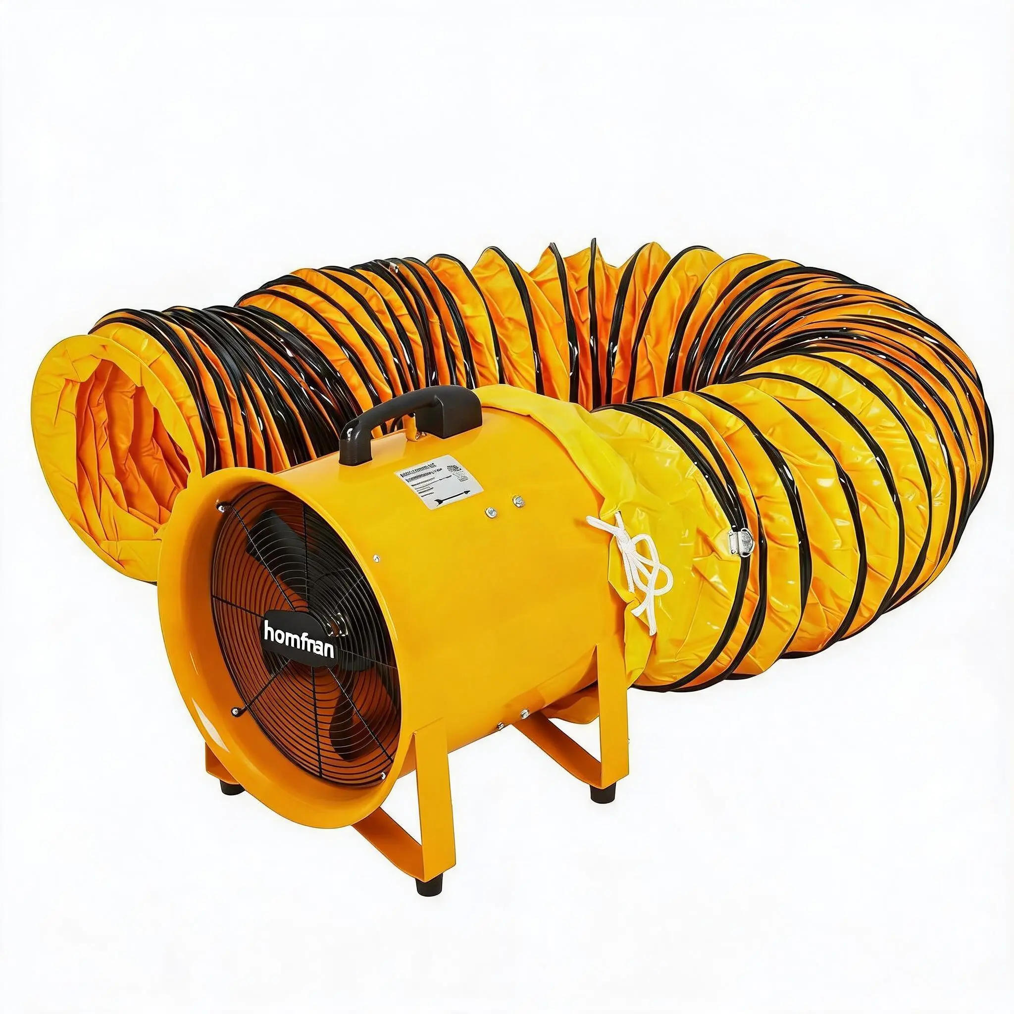 12"/16" Air Mover Blower Fan, 3500-5500 CFM Heavy Duty Industrial Exhaust Fan, 2-Speed Adjustable with 16.4 ft/32.8 ft Flexible Duct, Low-Noise Portable Blower for Construction & Workshops