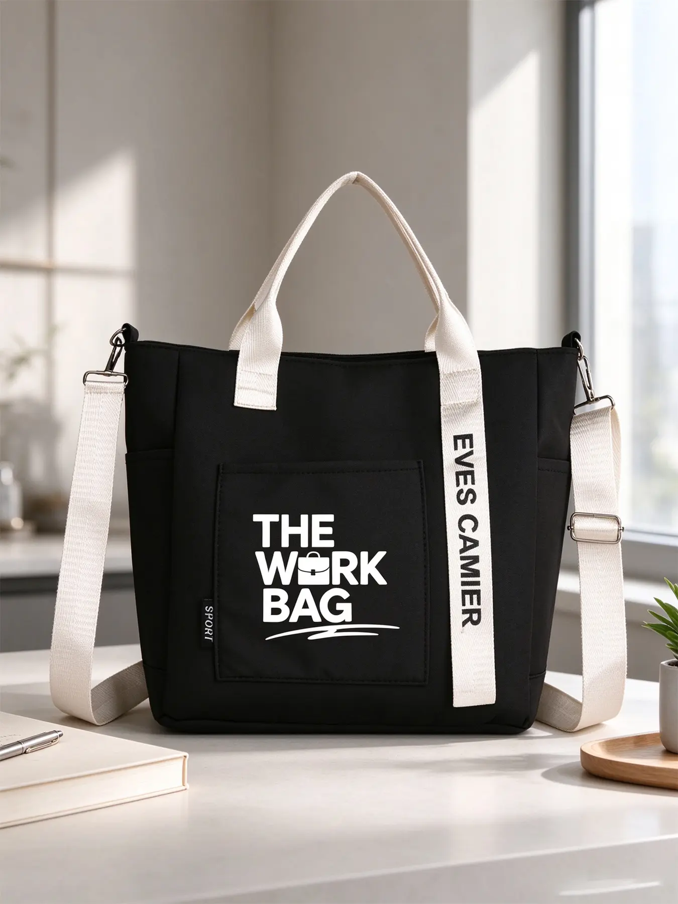 A Work Package Letter Pattern Stylish Women's Crossbody Bag, Lightweight Printed Shoulder Bag, Letter Ribbon, with Adjustable Shoulder Strap, Travel Bag, Suitable for Travel/vacation, Halloween Gifts, Crossbody Purses