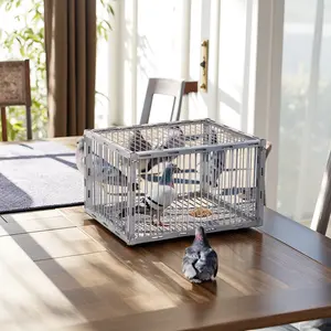 Portable Capture Cage with Dual Entry Automatic Doors, Thickened Secure Design, Farm Livestock Outdoor Hunting Garden Use