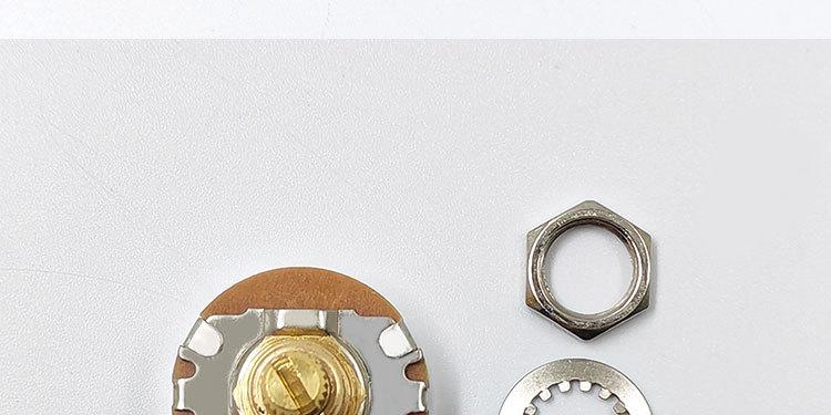 24-tooth copper shaft short shaft potentiometer for electric guitar and bass, knob switch for tone and volume, 500K resistance, 250K resistance, wholesale