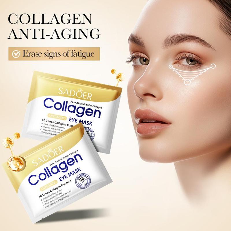 10 Pcs Crystal Collagen Eye Mask: Firm, Moisturize & Eliminate Dark Circles & Lines Gel Hydrate