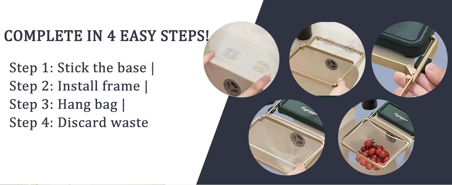 Foldable Kitchen Sink Filter Basket, 100 Disposable Mesh Bags, Rotatable Food Waste Disposal Gadget (White)