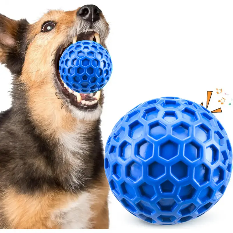 Durable Dog Toy for Aggressive Chewers, Unbreakable Ball for Large Dogs, Funny Squeaky Ball for Big Breeds, Perfect for Active Pets