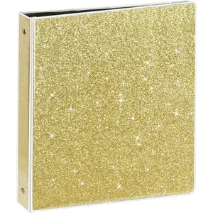 3 Ring Binder, Glitter 1 Inch Binder Organizer (10.5'' x 11.5'') Holds 8.5'' x 11'' Letter Size 300 Pages,  Durable View Binder, 1 Pack,