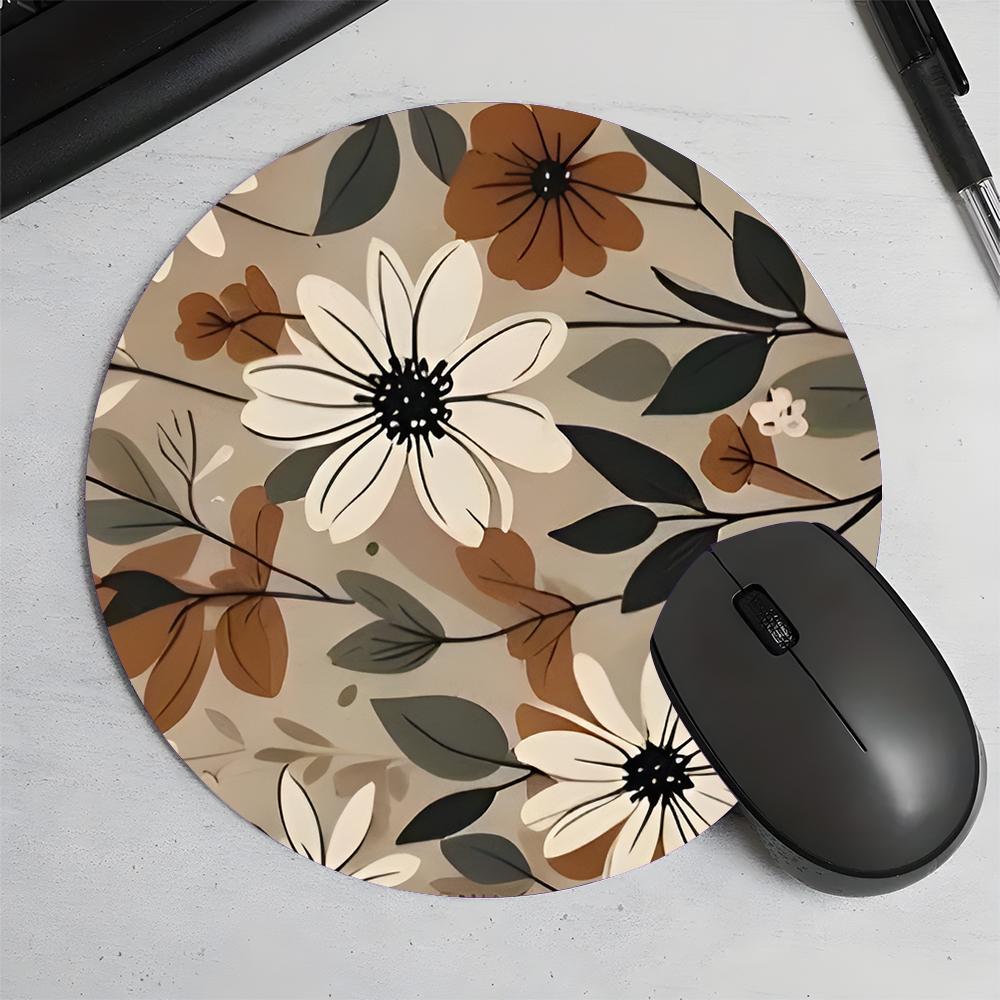 Floral Pattern Mouse Pad, Rectangle Gaming Mouse Pad, Non-slip Rubber Base Mousepad, Office Desk Keyboard Mouse Mat for Home Office Game Room Desk, Desk Accessories