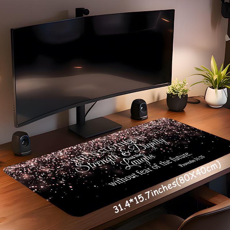 Glitter Pattern Mouse Pad, Rectangle Gaming Mouse Pad, Non-Slip Mousepad, Office Desk Keyboard Mouse Mat for Home Office Game Room Desk, Premium Multipurpose Mousepad