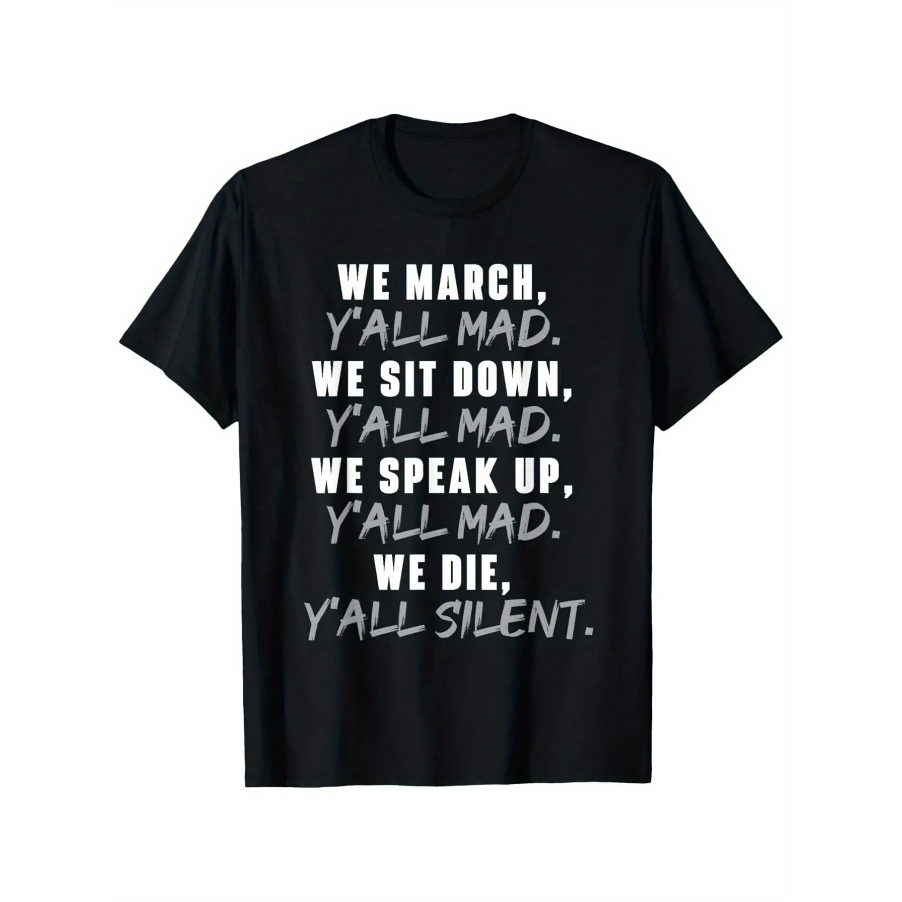 We March African Roots African Power T-Shirt- Black History Month Commemorative Shirt African Diaspora Theme Unisex Loose T-Shirt S-XXXL Cultural Clothing Men's Style