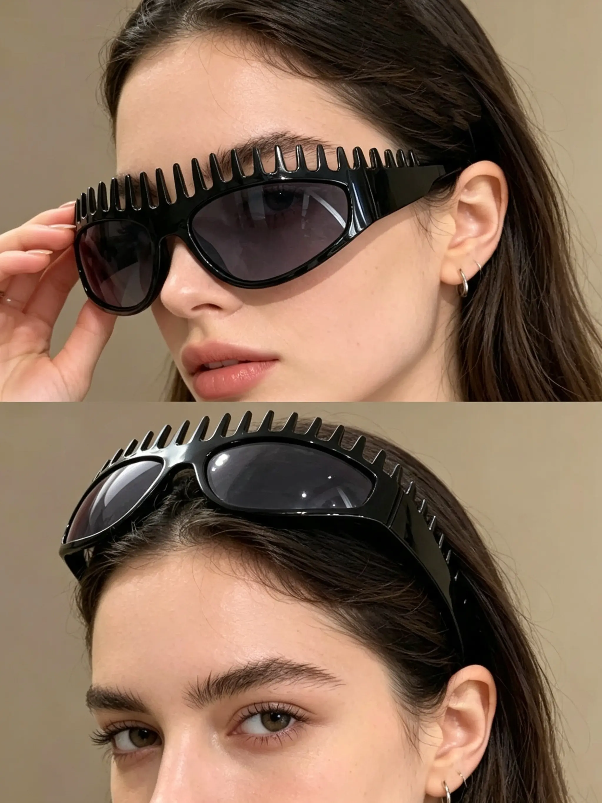 Creative Sunglasses Headband, Dual Use Sun Glasses and Hair Band, Perfect for Daily Wear, Ideal Gift Option, 1 Piece