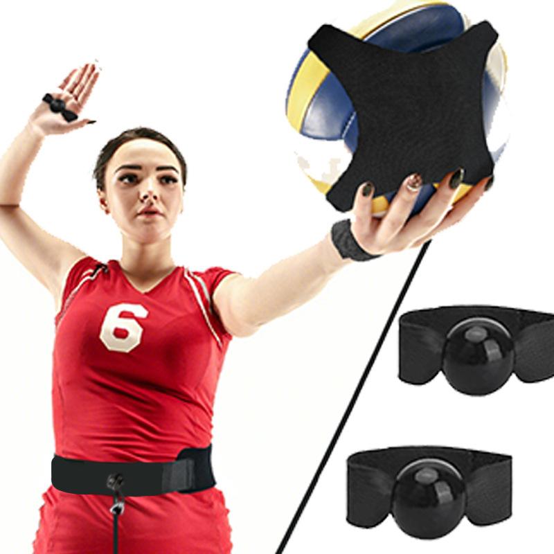 Volleyball rebounds with trainer, serve with elastic rope, single practice tool, suitable for indoor and beach training
