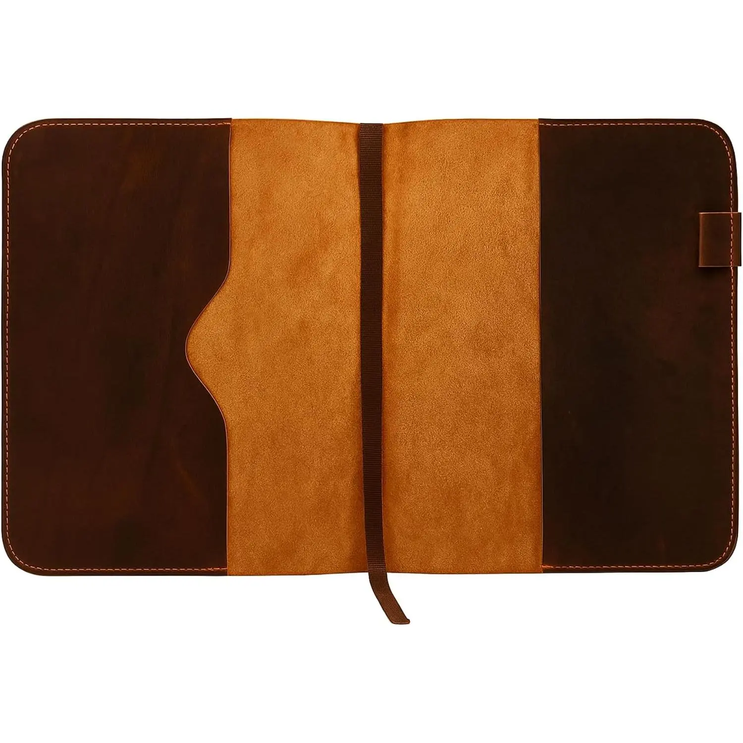 Leather Journal Cover XXL – Refillable Notebook Cover 8.5 x 11 Inches,  Executive Writing Padfolio, Compatible with Moleskine XXL Leuchtturm1917 XXL   (Dark Brown)