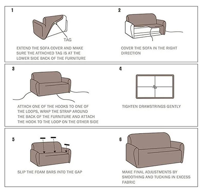 NILUOH 2026 New Style Simple Jacquard Flannel Sofa Cover, All-Season Universal Full-Cover Slipcover with Anti-Slip Function