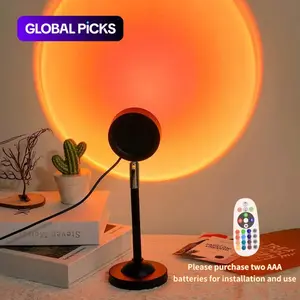 RGB Color-Changing LED Projector Lamp Night Light with Remote Control, Dimmable Feature, RGB Light Effect, Ambient Room Light for Bedroom, Living Room and Home Decor, Adjustable RGB Lighting