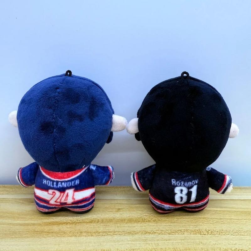 Hockey Player Chibi Plush Set, 2 Styles Soft Ice Hockey Team Stuffed Dolls, Cute Sports Plushie Gift for Fans & Kids