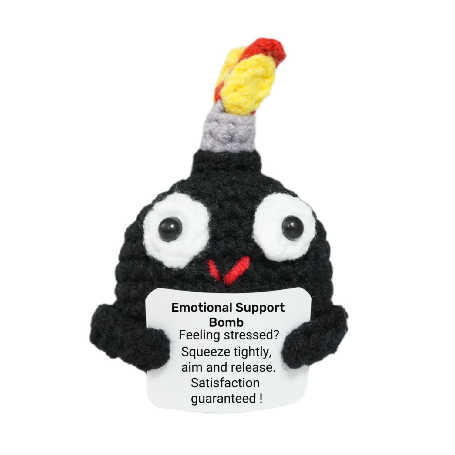 Handmade Positive Energy Elephant Doll With Card Home Decoration Knitting Turtle Doll Ornament Room Decor Christams Party Gifts