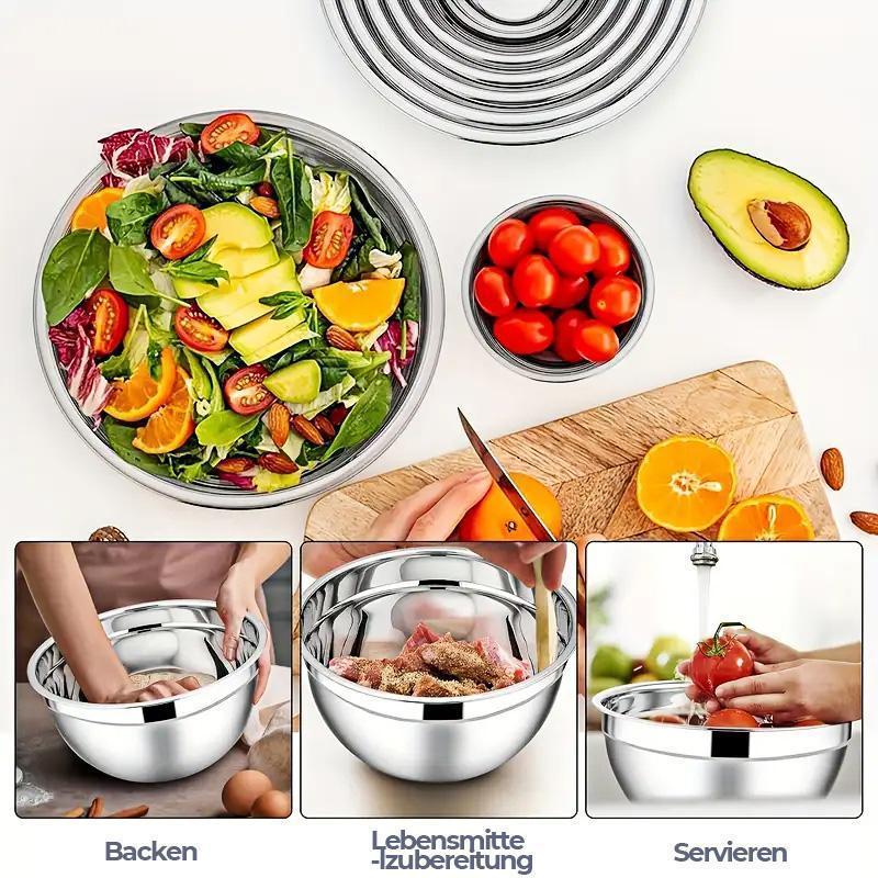 21Piece Mixing Bowls Set with Airtight Lids 7 Stainless Steel Kitchen Bowls 3 Grater Attachments Multifunctional Prep Bowls for Baking Serving Cooking Food Storage Space Saving Nesting Bowls for Home Kitchen