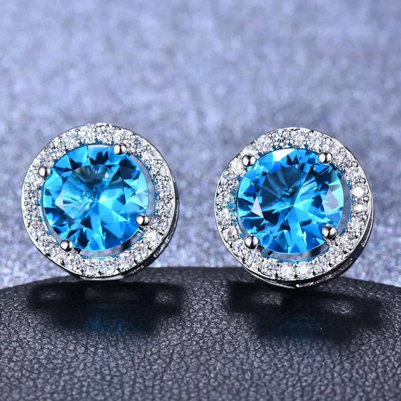 Minimal Cute European Ladies Stud Earrings Inlaid Sparkly Cubic Zirconia Dainty Huggie Hoop Ear Buckles Trendy Fashion Women Ear Jewelry For Holiday Gift
