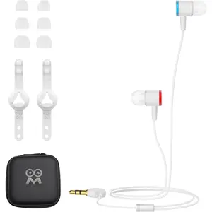 Noise Isolating Earbuds Earphones Custom Made for   2 VR Headset, with  360  Sound in-Ear Headphones and Earphone  Holders (White)