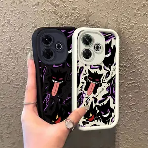 Gengar Pokemon Graffiti Pattern Redmi 13#4G silver phone case with full coverage is the perfect Christmas gift for family and friends.Its features include: cartoon design, contrasting color design, adorable shape.