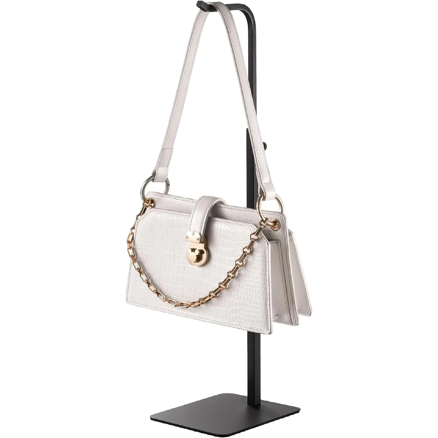Adjustable Purse Display Stands - Black Tabletop Display Holder for Handbags, Wreaths and Banners, for  Closets, Retail Displays and Vendor Booths (1-Pack)