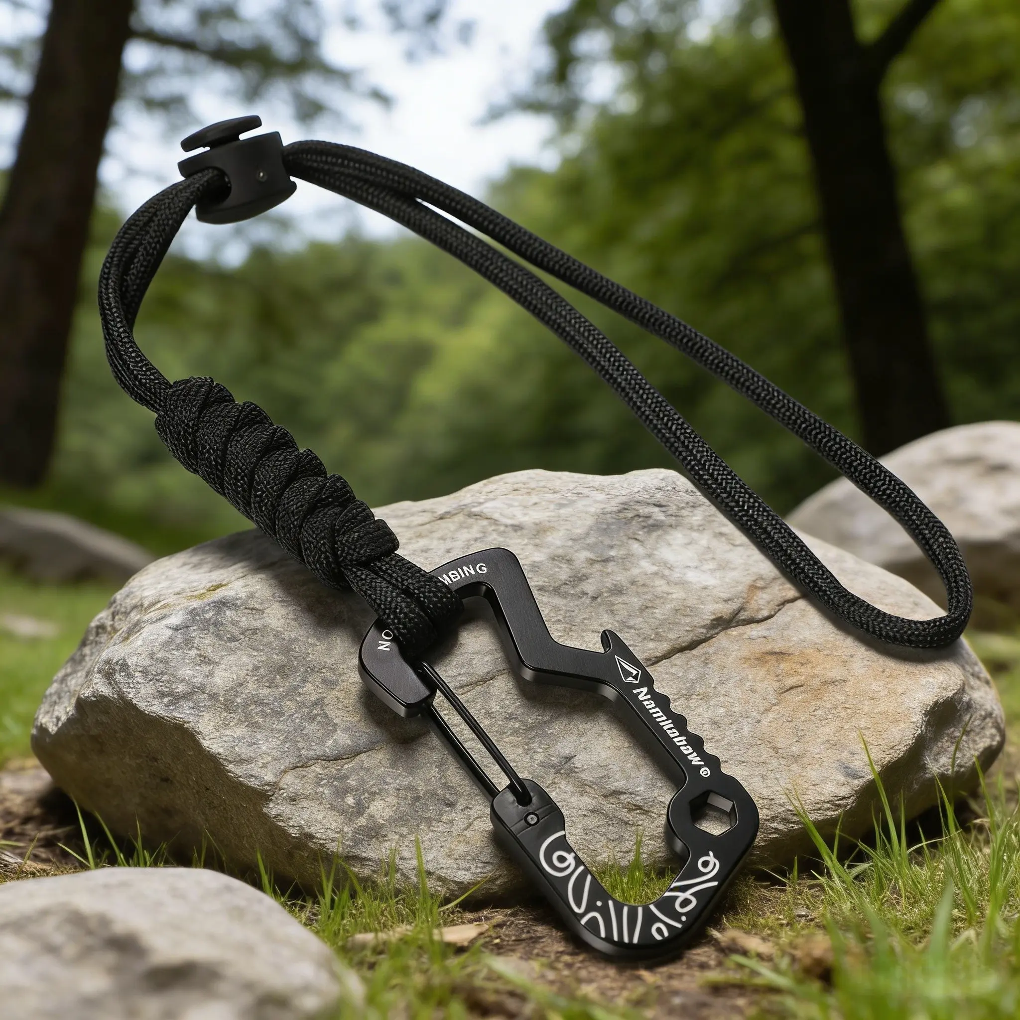 Outdoor Tactical Hook Backpack Carabiner, Camping Emergency Umbrella Rope Clip, Keychain Anti-Loss Strap, Carabiner Hooks, 1 Piece