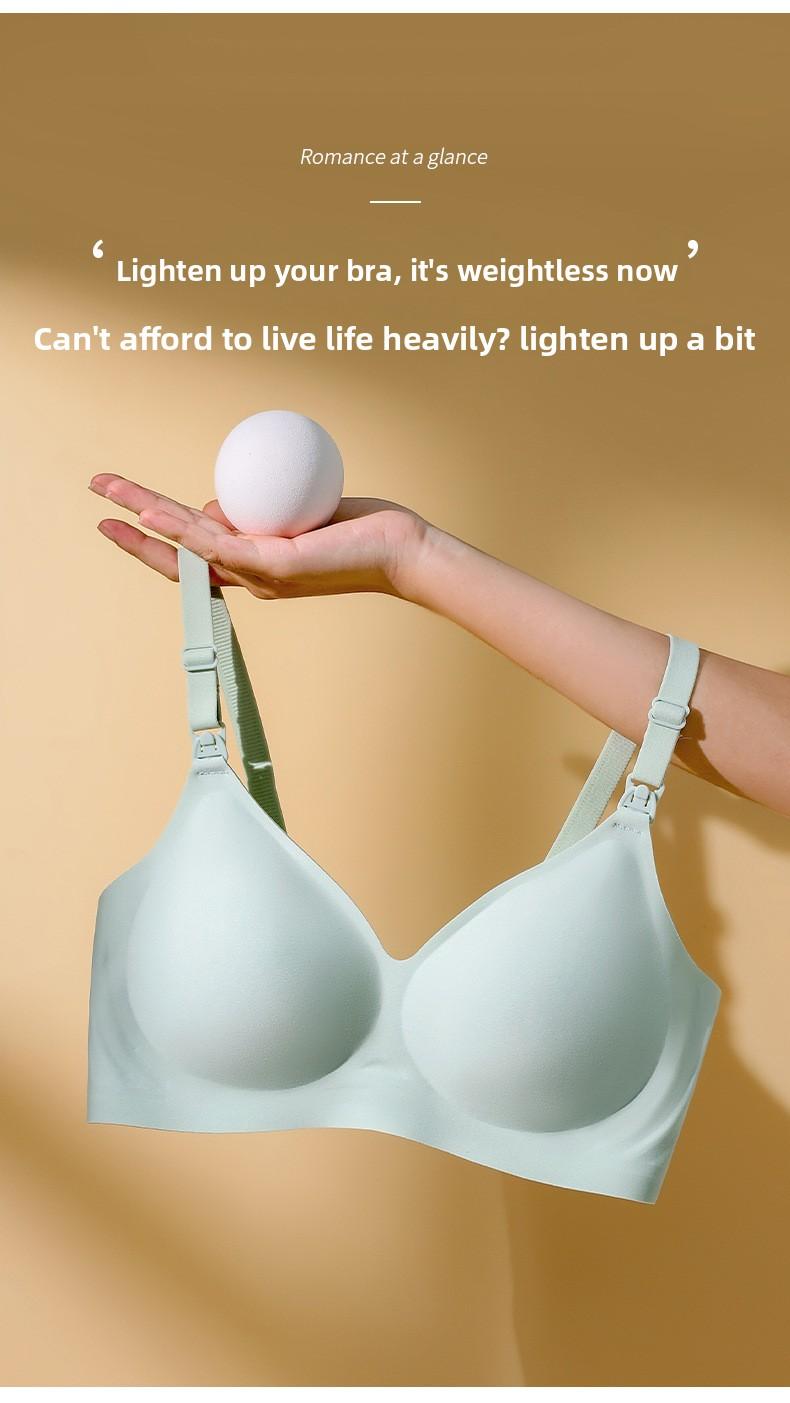 Seamless Nursing Bra for Pregnancy   Ultra Soft Latex, No Underwire, No Marks