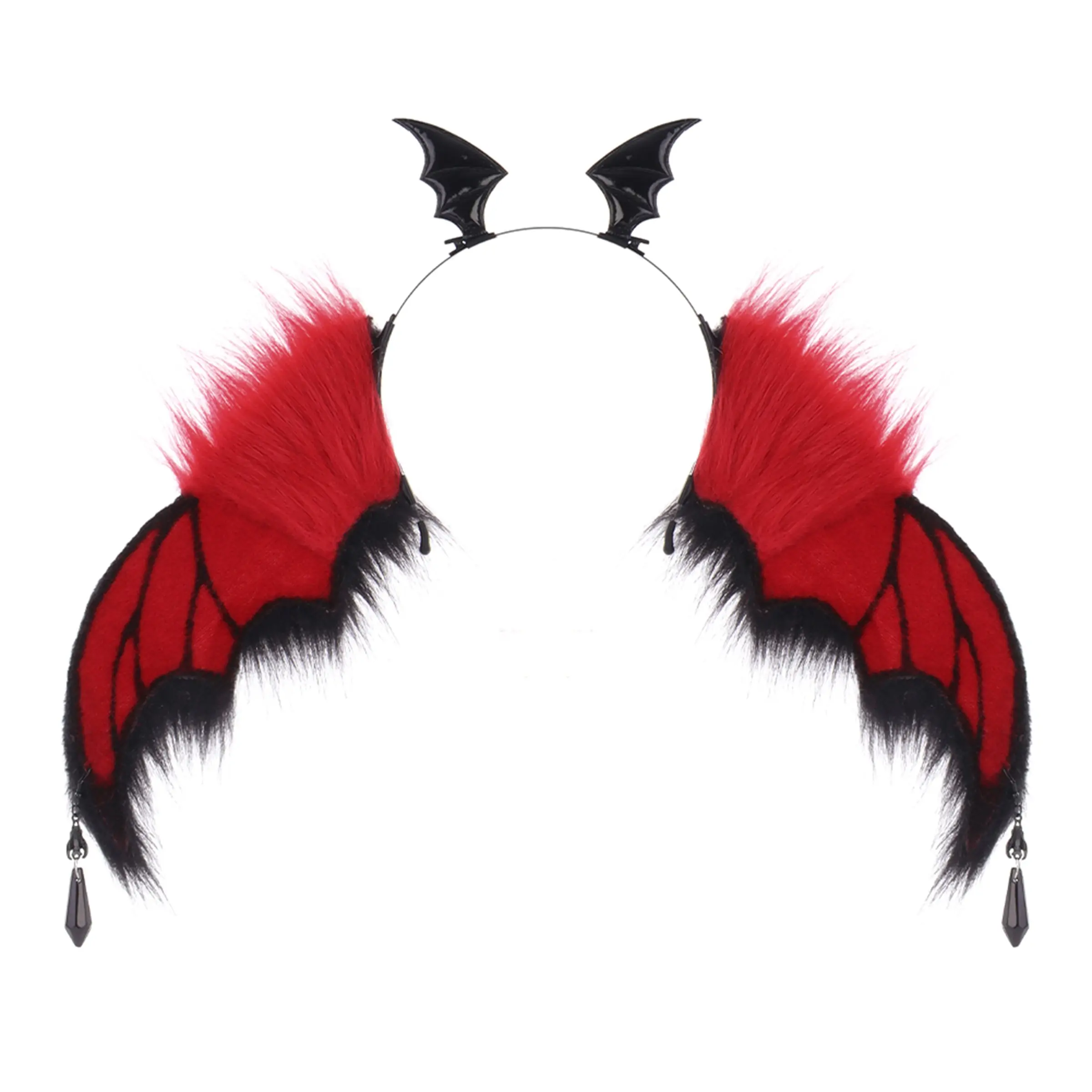 Dark Devil Bat Hairband, Halloween Comic Con Demon Horn Headpiece, Cosplay Flexible Animal Ears, Performance Props, Gothic Accessories, Themed Headwear, Party Accessory