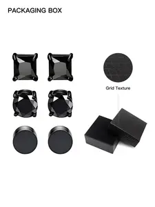 Zircon Stud Earrings Set, Unisex Hip Hop Fashion Jewelry, Pain-Free Ear Cuffs, Perfect Gift, Daily & Special Occasions