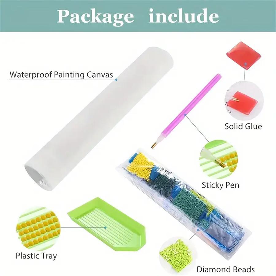 Dog Pattern DIY Diamond Arts Colorful Painting Kit without Frame, DIY 5D Diamond Arts Colorful Painting Kit, Wall Art Decor for Home Living Room Bedroom