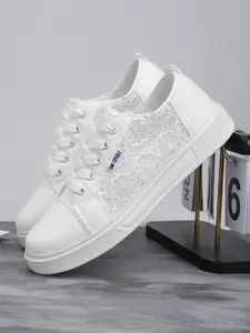 Women's Sporty Board Shoes, Anti-Slip Breathable Casual Sneakers, Outdoor Skateboarding, Campus Fashion, Streetwear, All Seasons