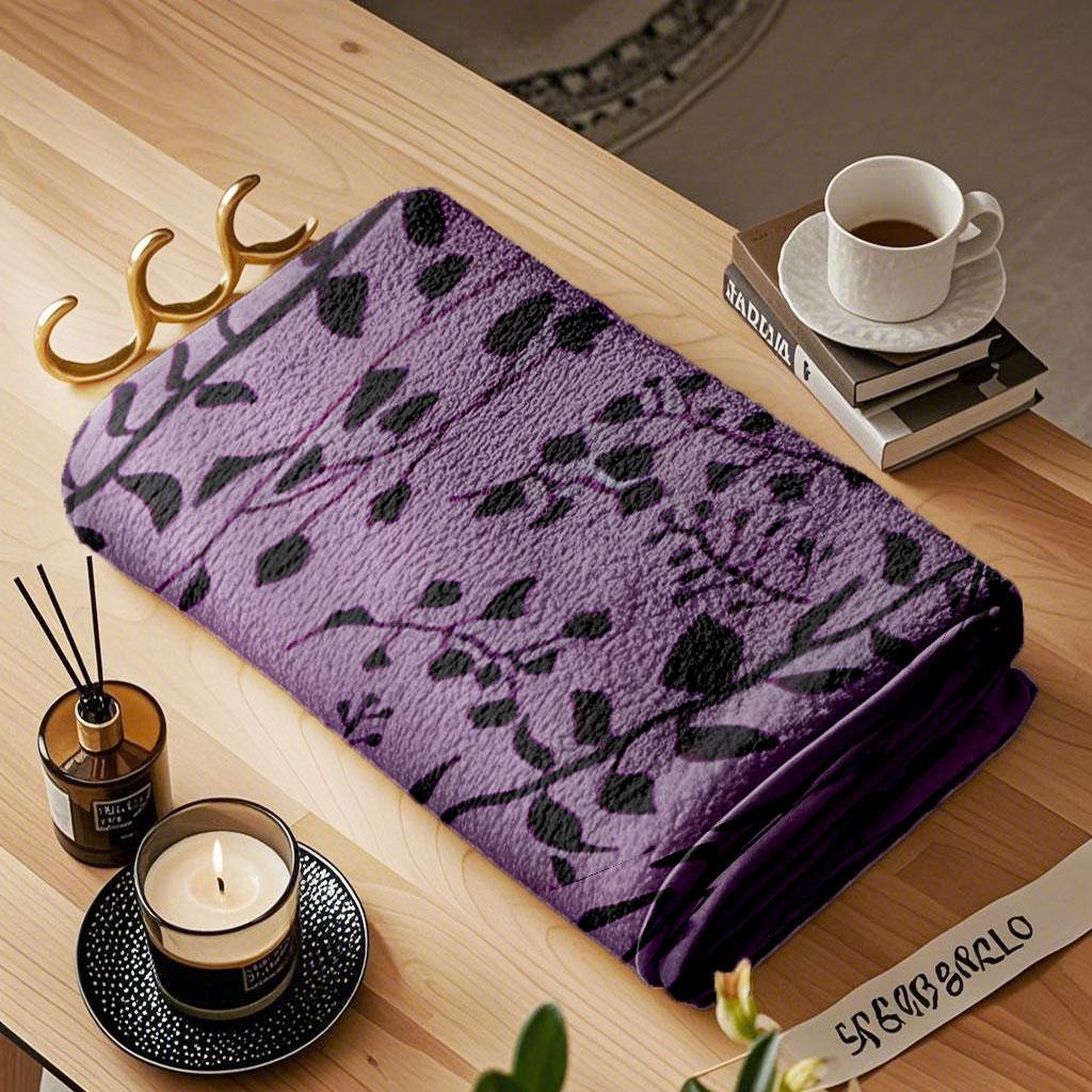 Leaf Pattern Blanket, Floral Blanket, Soft Comfortable Throw Blanket, Warm Napping Blanket for Home Office Travel Camping, Soft Comfy Blanket