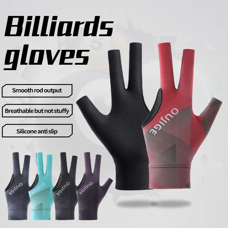 Left Hand Professional Billiard Glove, Breathable No Finger Snooker Accessory for Enhanced Grip, Soft Sporty Design