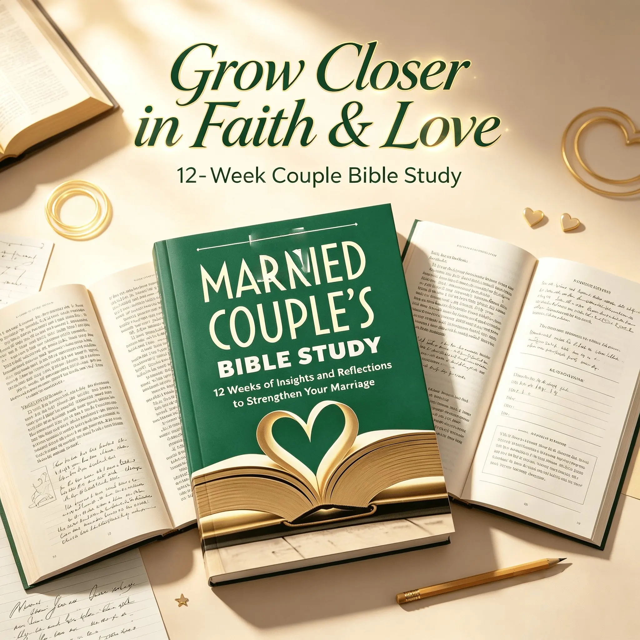 Marriage Faith Reflection Paperback Book, 12 Weeks Couple Reading Workbook, Relationship Communication Guide, Daily Sharing for Married Couples
