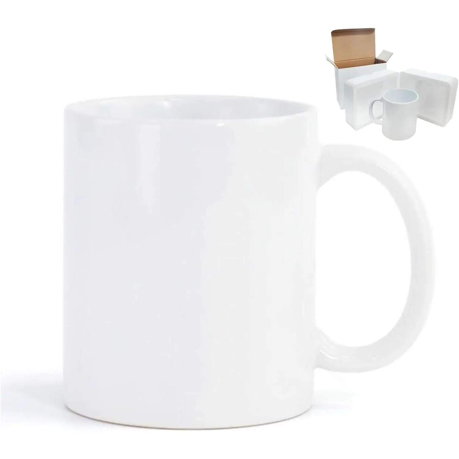 Ceramic Coffee Mug, Sublimation Mugs, 11oz White Coffee Mug | Sublimation Ceramic Blank Coffee Mugs, Dishwasher White Ceramic Coffee Mugs, DIY Products
