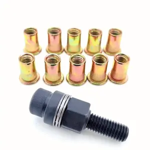 Riveting nut simple tool manual pulling head license plate nut simple electric riveting gun for thin iron sheet