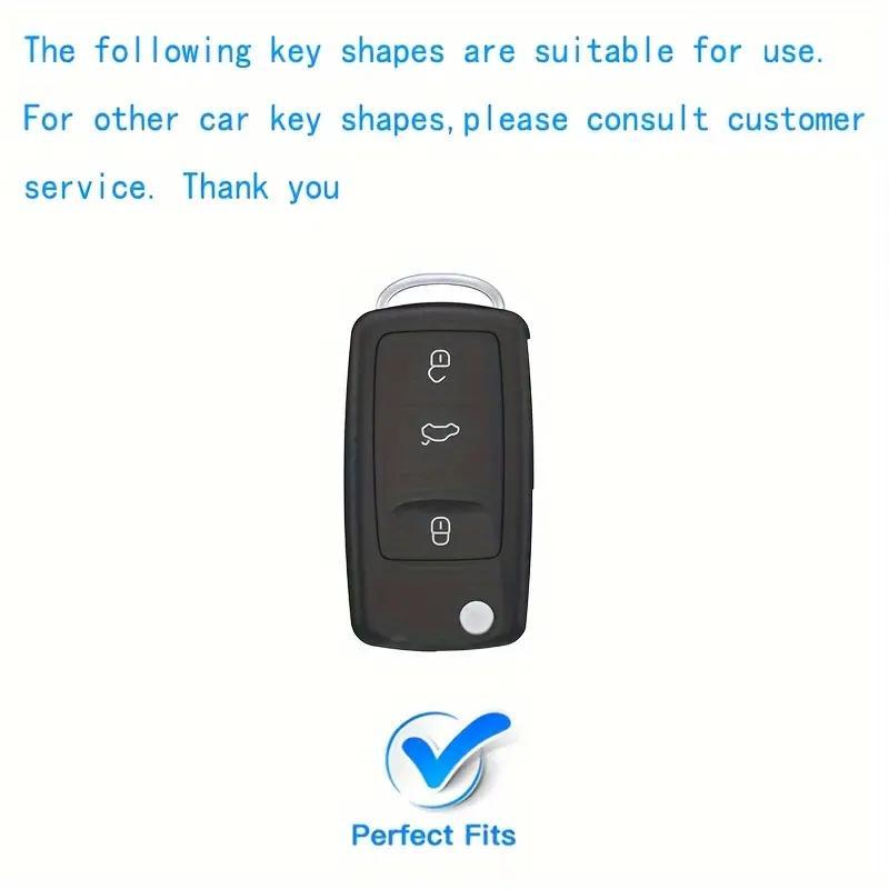 Fashion Car Key Case, Anti-theft Universal Protective Car Key Case Cover for Volkswagen, Toyota, Golf 4 3 5 6, MK6, Passat B5 B6 B8 B7, Touran, Bora, Tiguan, Jetta, Car Key Protector