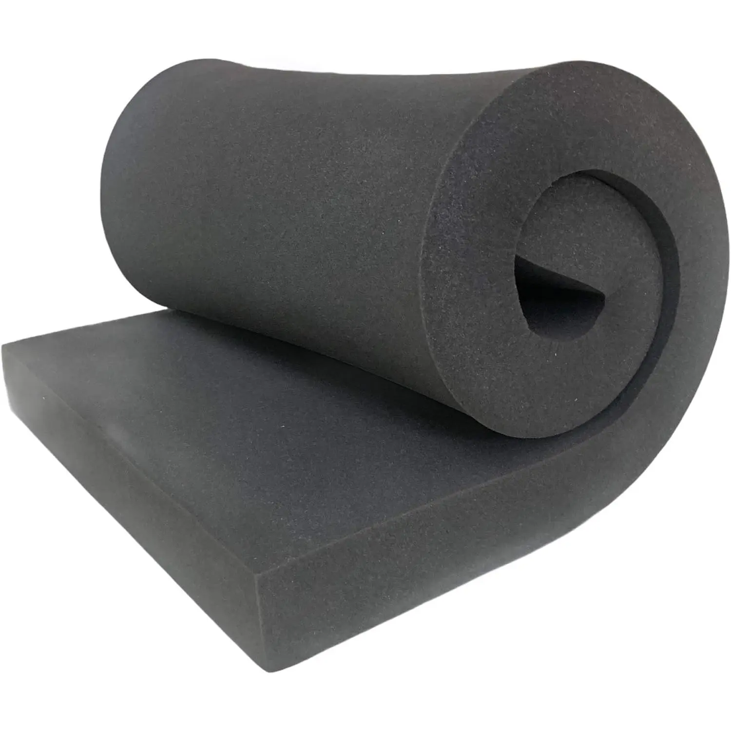 2" H X 24" W X 72" L CertiPUR-US Certified Rubber Foam Sheet Cushion (Seat Replacement, Upholstery Sheet, Foam Padding, Acoustic Foam Sheet)