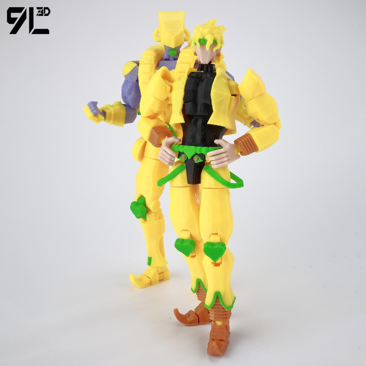 ​9L3D Lucky13 JoJo's Jotaro Kujo Action Figure Dummy13 with Star Platinum T13 Multi-Jointed 3D Printed Collectible Toys Titan13