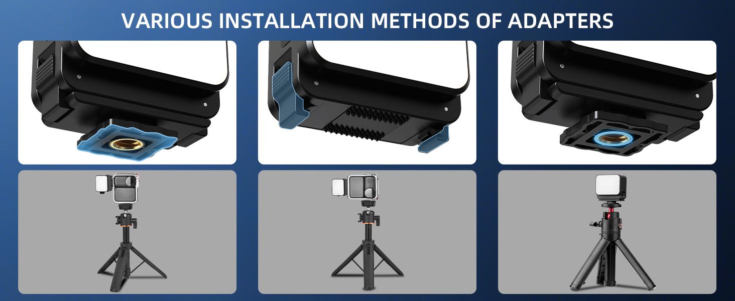 Osmo Nano Magnetic Mini LED Fill Light, Photography Fill Video Lighting with Quick-Release Cold Shoe Adapter, 3 Color Modes, 4 Levels Brightness for DJI Osmo Nano Camera Accessories