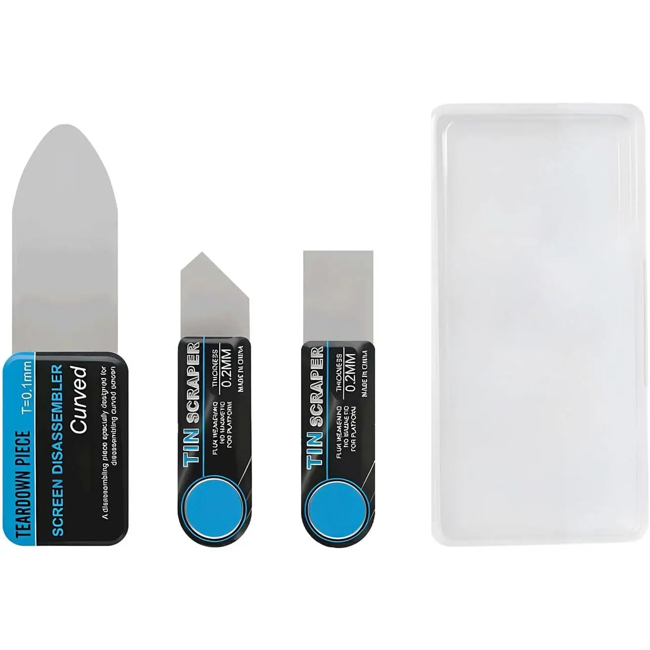 Metal Spudger  Tool Kit for Phone, Tablet & Laptop Repair | 3- Metal Spudger Set for Phone, Tablet & Laptop – Flexible Card + Firm Spudgers, Non-Slip Grip, Polished Edges