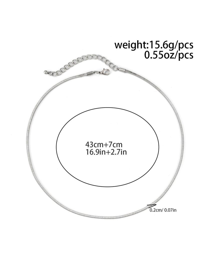 Men's Summer Street Trend Minimalist Chain Necklace Perfect for Gift, Trendy Classic Chain Necklace, Chic All-match Jewelry As Boyfriend Gifts with Gift Box, Cuban Link Chain