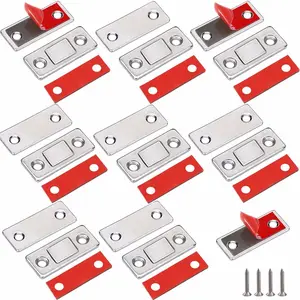 Cabinet Door Magnets  8 Pack Ultra Thin Cabinet Magnetic Catch Stick On Magnetic Drawer Closure Drawer Magnets for Kitchen Cabinet Closet Door Magnetic Latch Sliding Door Magnet Cupboard Closer Slim Magnetic Cabinet Latch office accessory