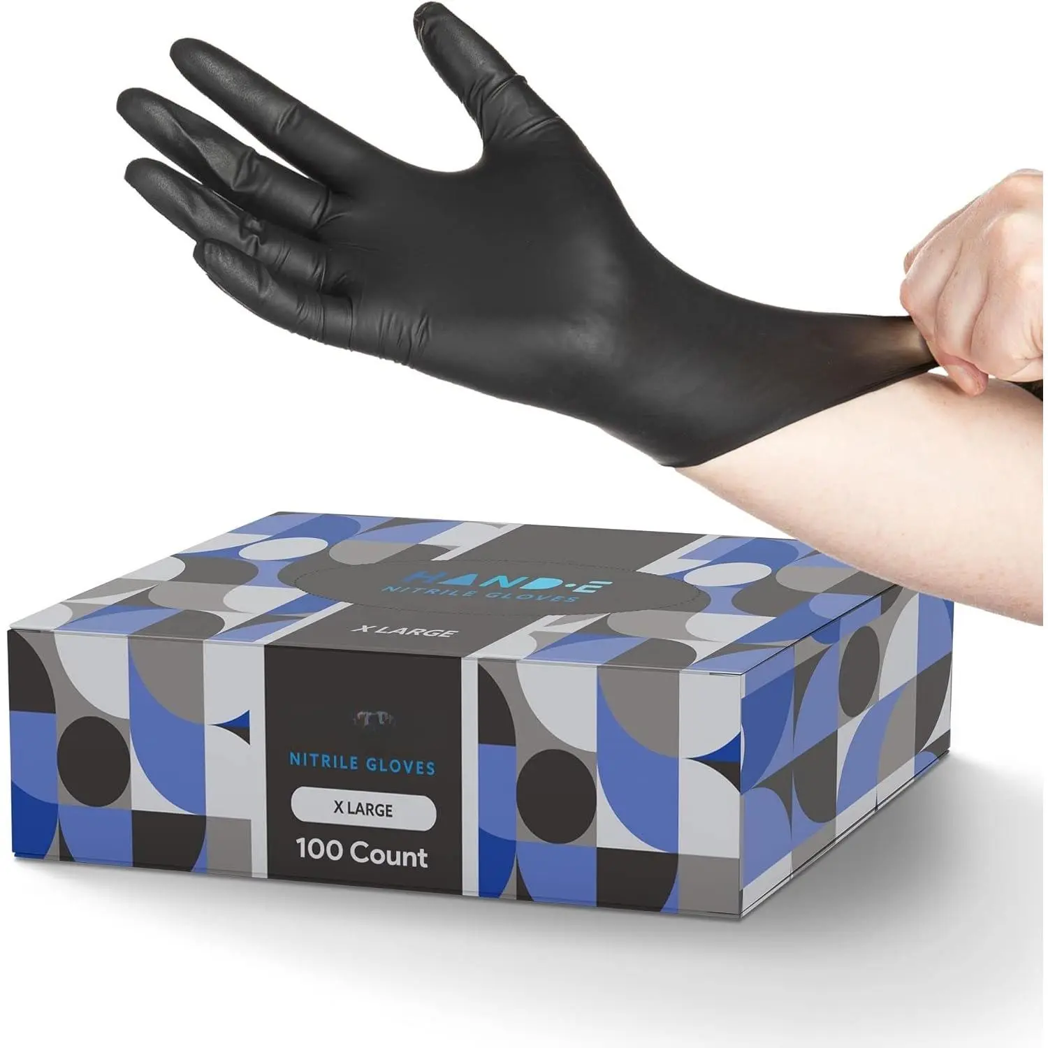 Black  Disposable Gloves -BBQ, , Hair Dye, Cooking, Mechanic Gloves -  and Latex Free