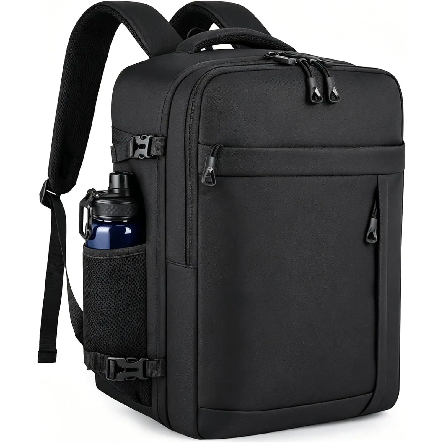 Black Travel Backpack for Men Women, TSA Approved Personal Item Size 18x14x8 Under Seat Backpack for Airplanes 15.6inch Laptop 30L Luggage Carry On BagGift